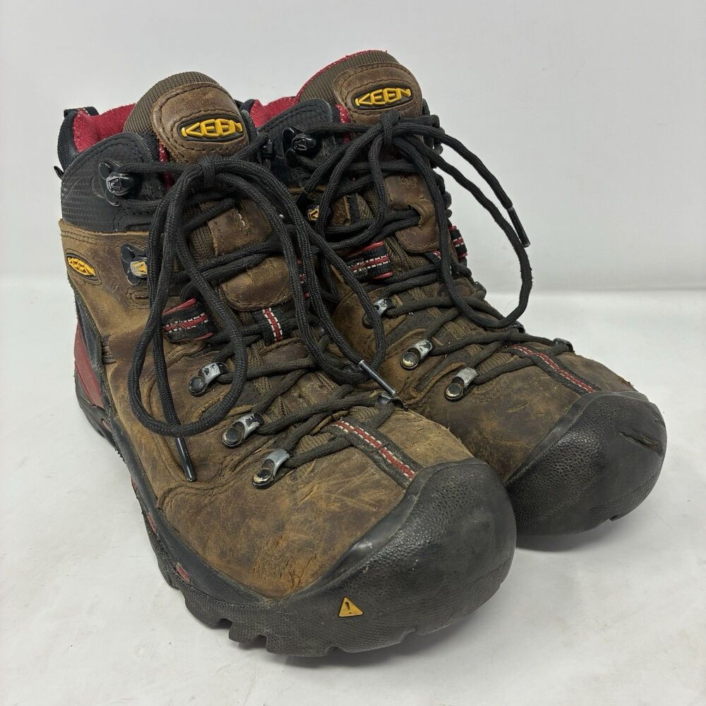 Keen Boots Mens Size 7.5 D Pittsburgh Steel Toe Work Bison Leather Waterproof